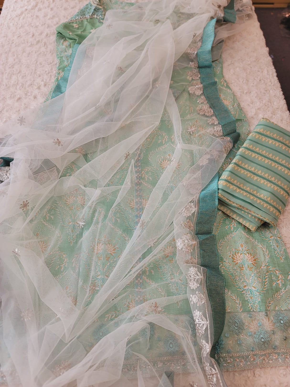 Indian Cotton Stitched Embroidery Suit Ready To Ship