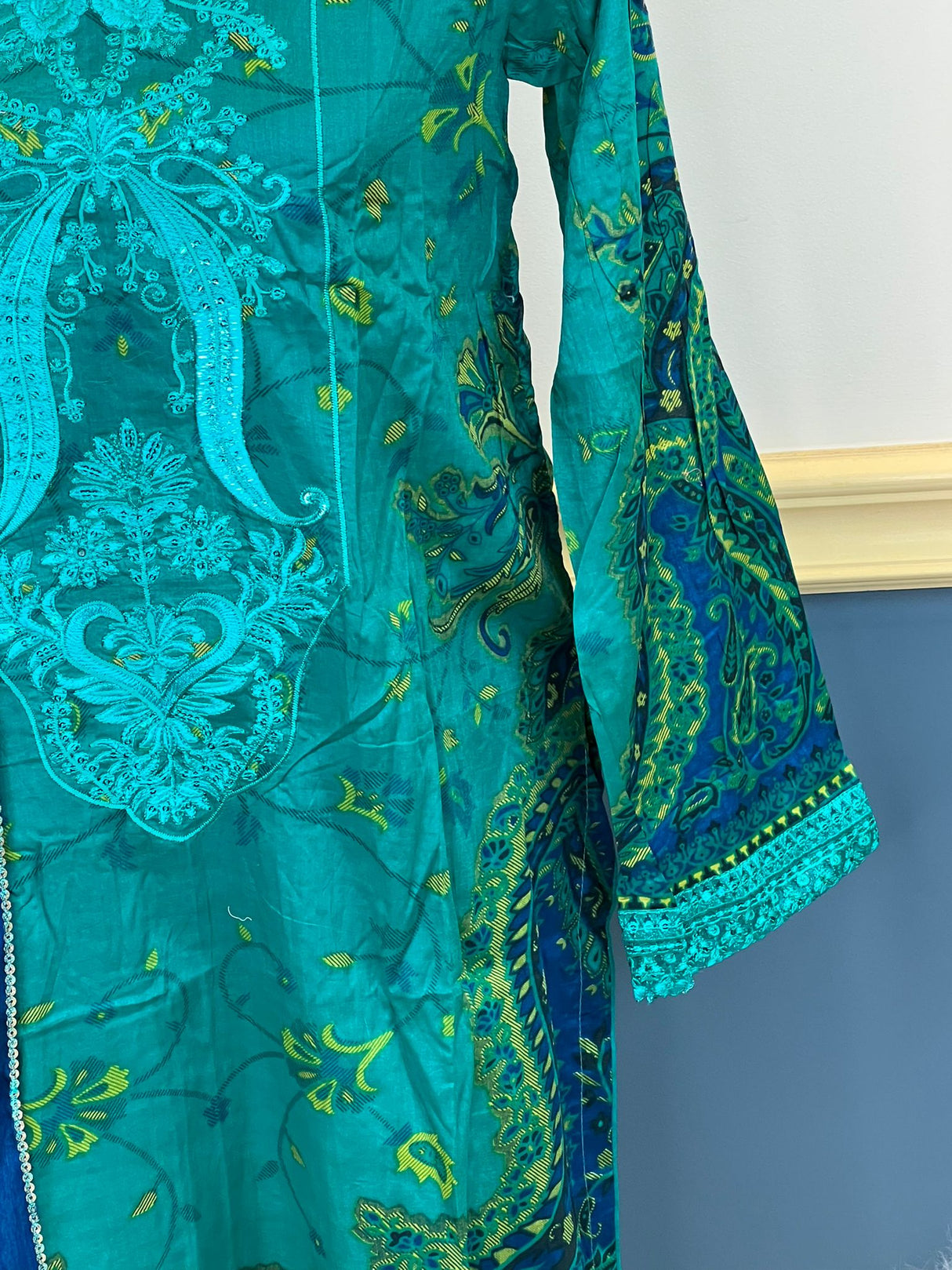 Pakistani Stitched lawn Embroidered Salwar kameez ready to ship