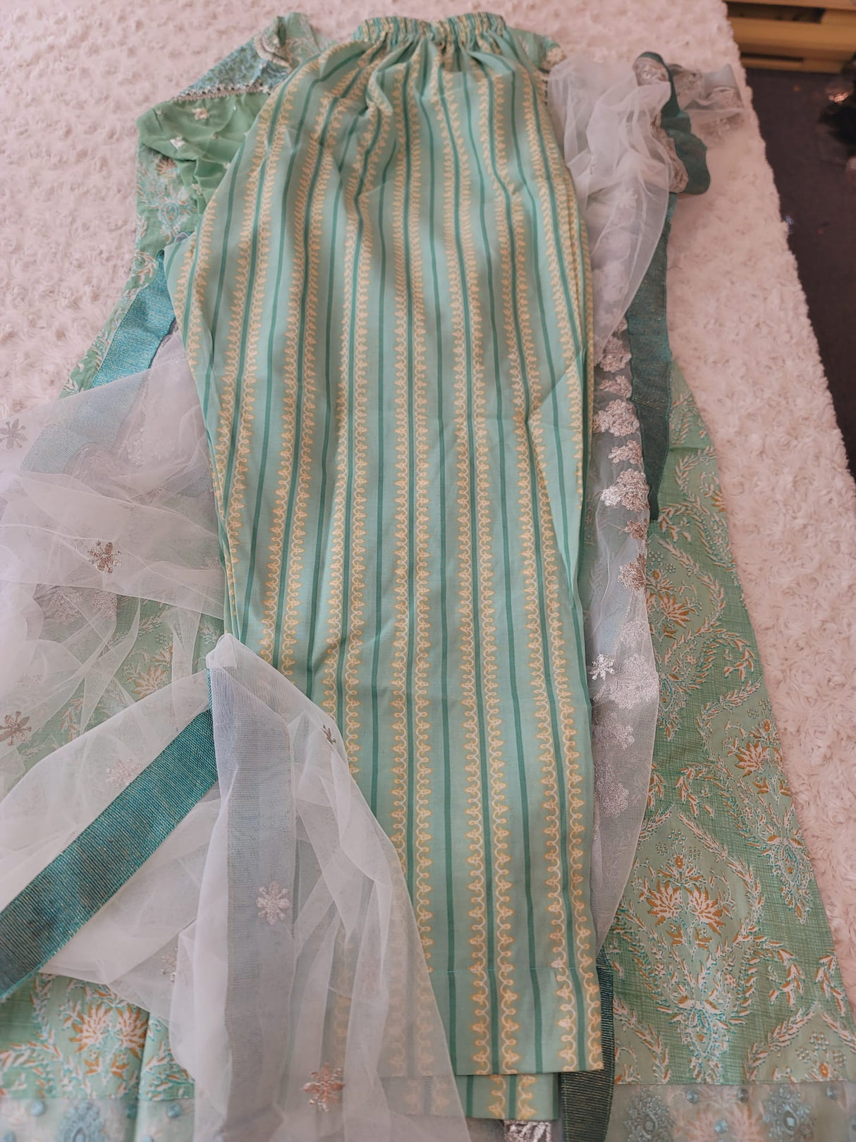 Indian Cotton Stitched Embroidery Suit Ready To Ship