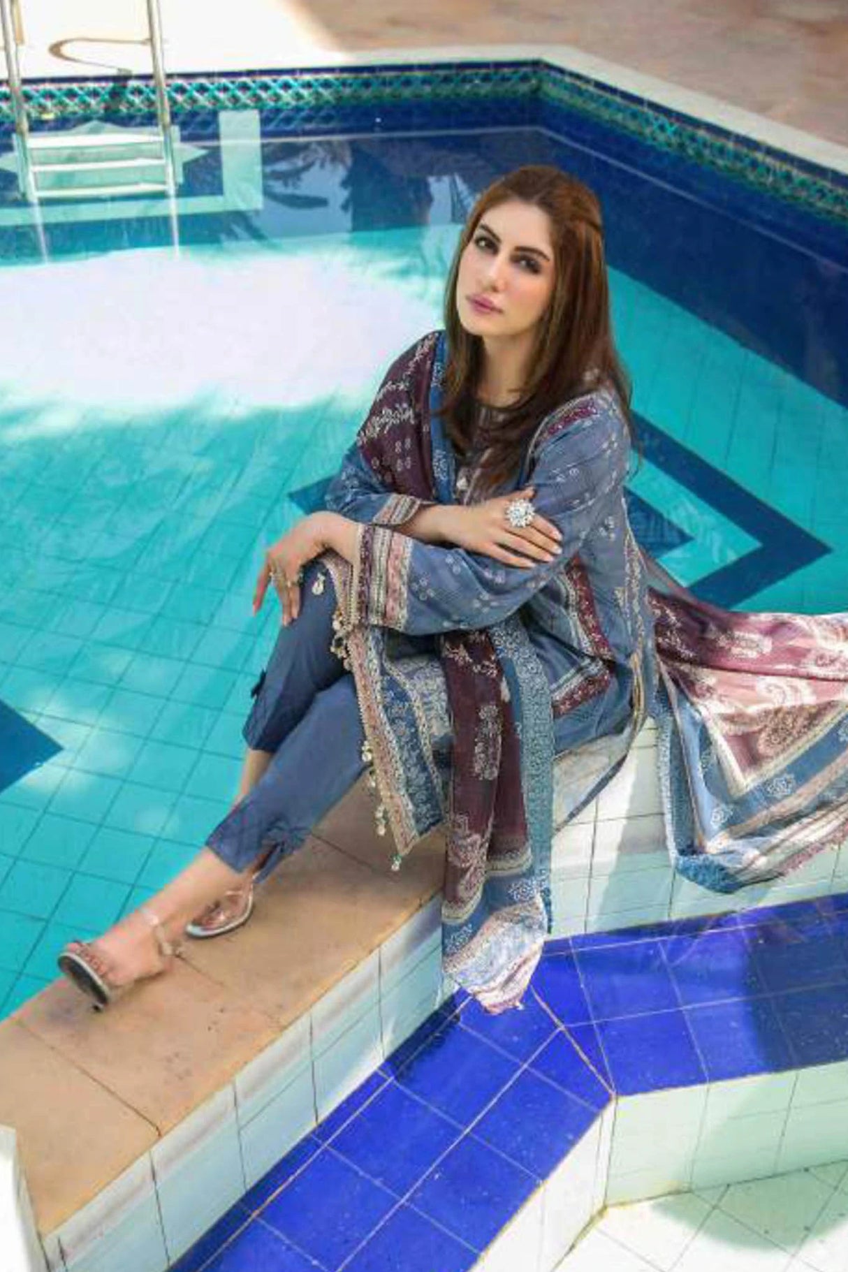 Jaan-E-Ada Digital Print and Embroidered Lawn Collection By Tawakkal 100% Original