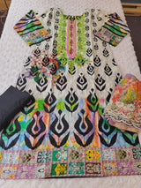 Pakistani Stitched lawn Embroidered Salwar kameez ready to ship