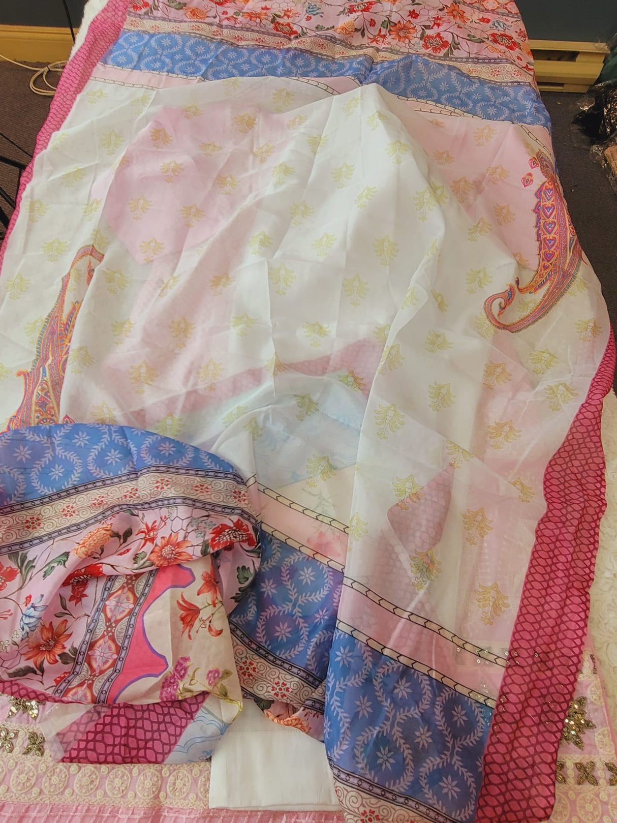 Indian Cotton Stitched Embroidery Suit Ready To Ship