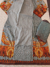 Pakistani stitched  lawn Embroidered Salwar kameez ready to ship