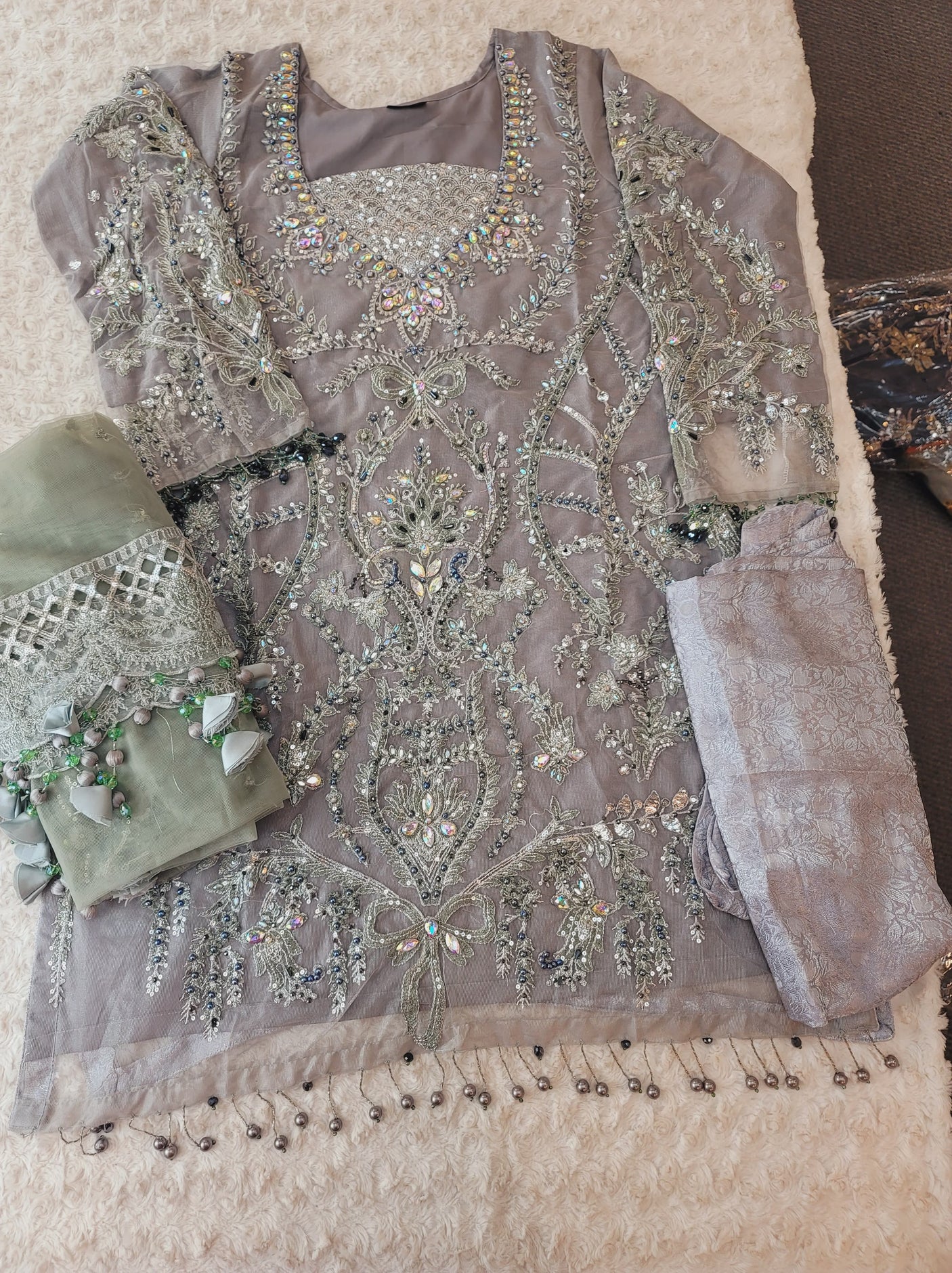Pakistani Stitched Embroidery Party Wear Dresses Ready To Ship