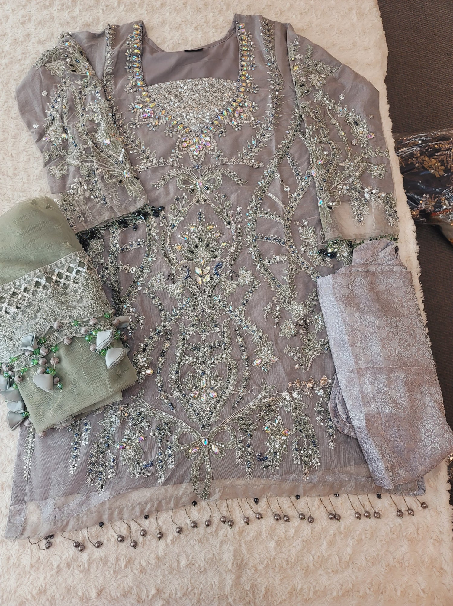 Pakistani Stitched Embroidery Party Wear Dresses Ready To Ship