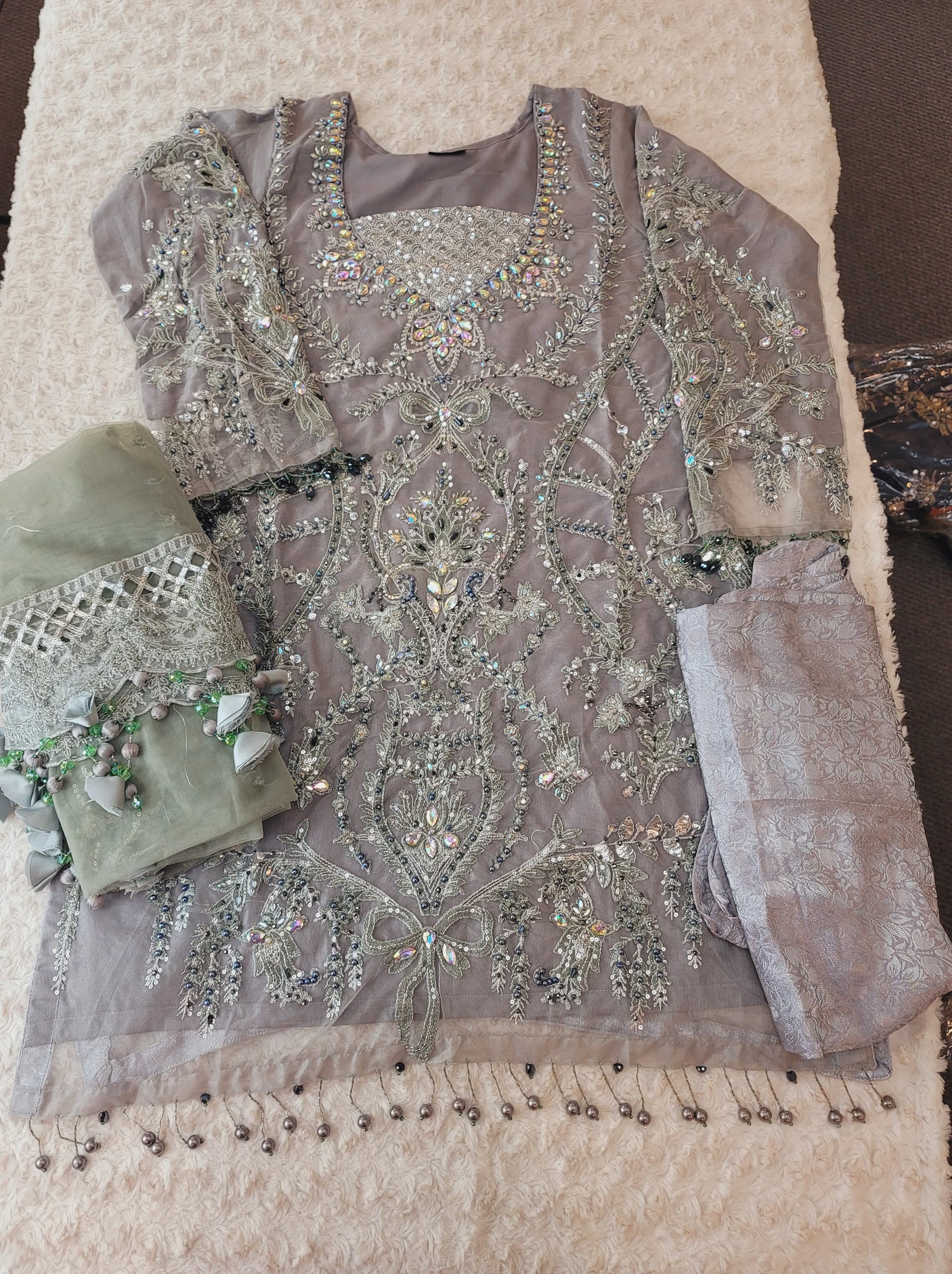 Pakistani Stitched Embroidery Party Wear Dresses Ready To Ship