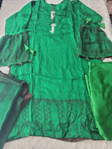 Pakistani Raw Silk Kamiz With Pure Chiffon Duppata Collection 2021 -100% Original Guaranteed
