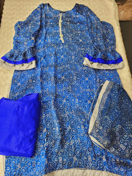 Pakistani Raw Silk Kamiz With Pure Chiffon Duppata Collection 2021 -100% Original Guaranteed