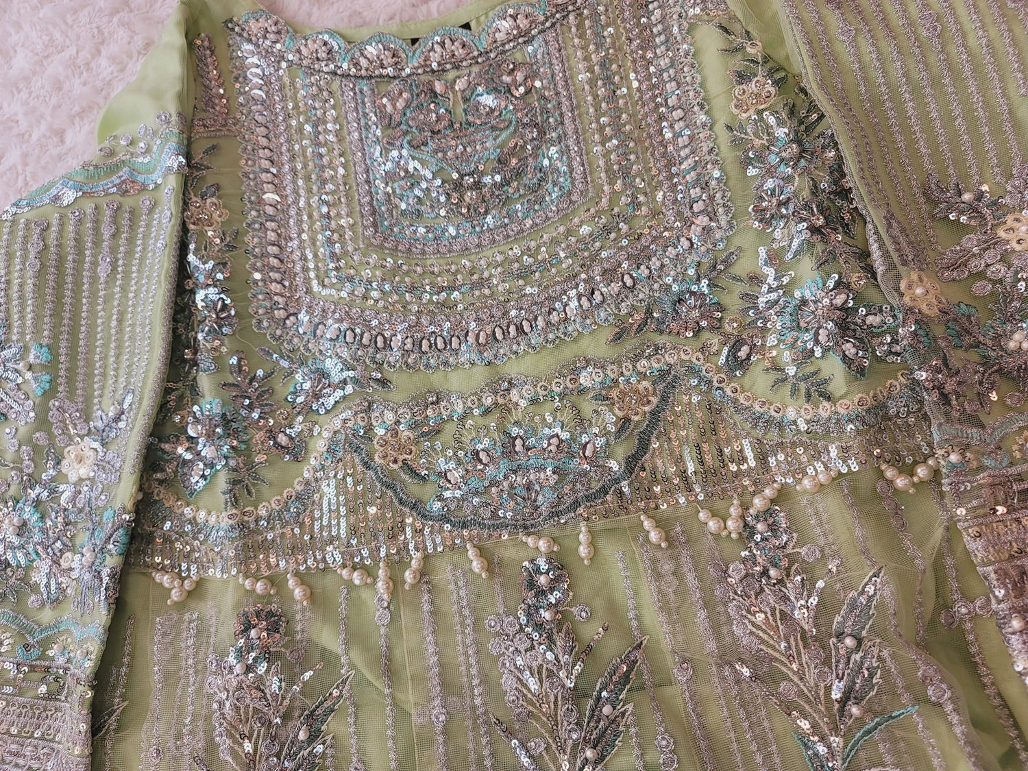Pakistani Stitched Embroidery Party Wear Dresses Ready To Ship