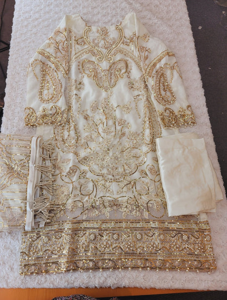 Pakistani Stitched Embroidery Party Wear Dresses Ready To Ship