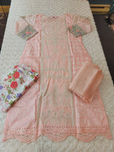 Indian Cotton Stitched Embroidery Suit Ready To Ship