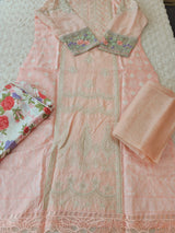 Indian Cotton Stitched Embroidery Suit Ready To Ship