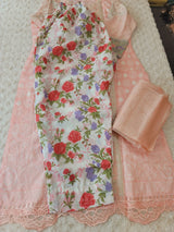 Indian Cotton Stitched Embroidery Suit Ready To Ship