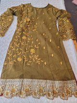 Pakistani Stitched Embroidery Party Wear Dresses Ready To Ship