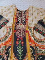 Pakistani Stitched lawn Embroidered Salwar kameez ready to ship