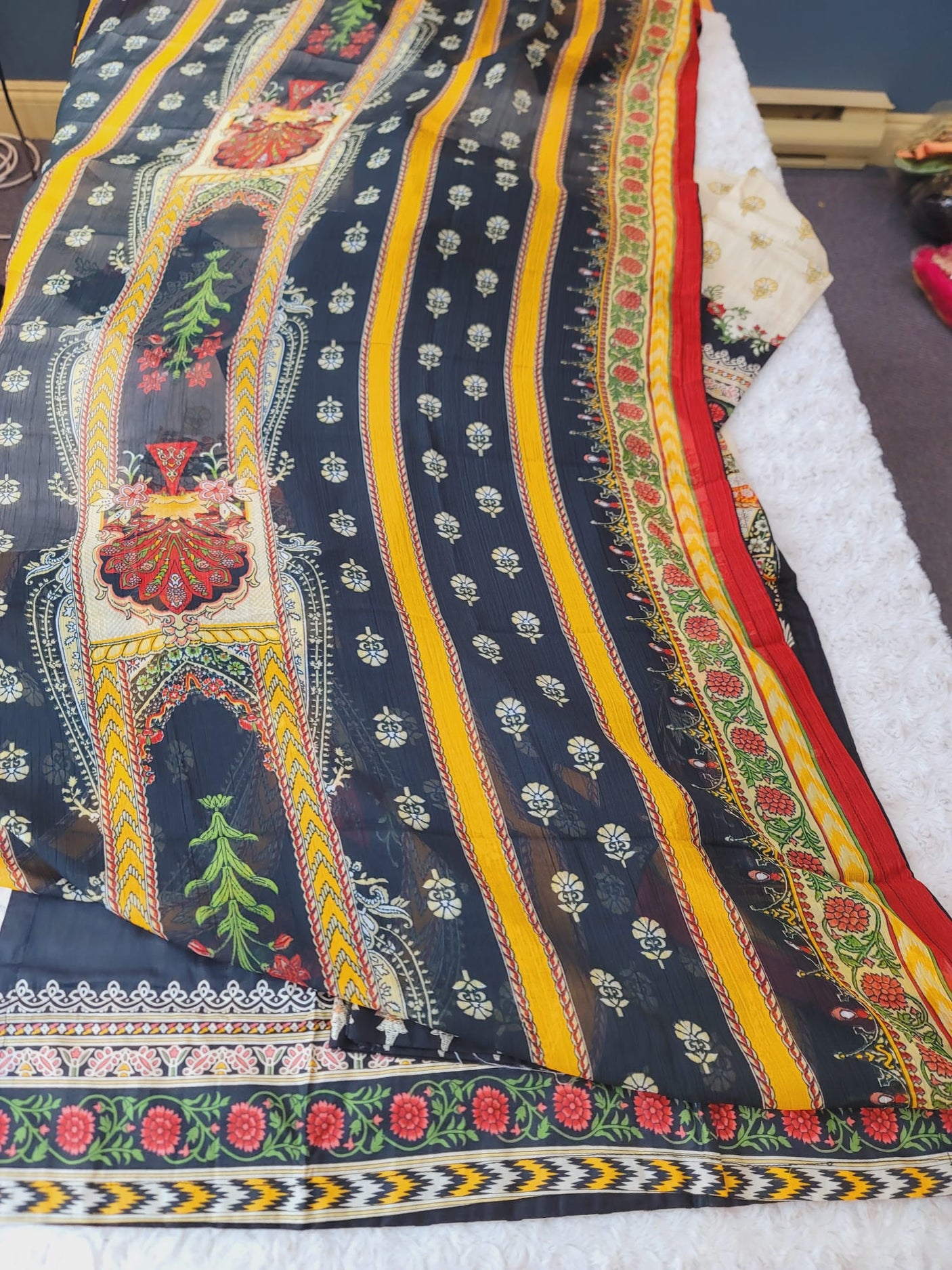 Pakistani Stitched lawn Embroidered Salwar kameez ready to ship