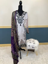 Pakistani Stitched lawn Embroidered Salwar kameez ready to ship