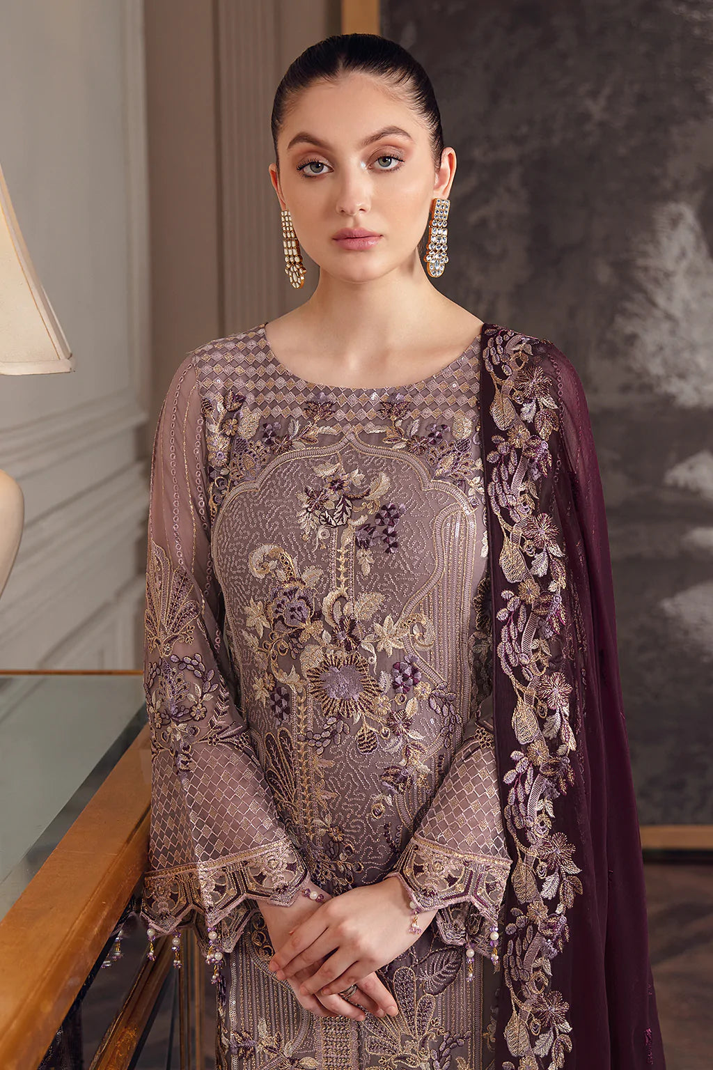 Chevron by Ramsha Luxury Chiffon Embroidered Collection