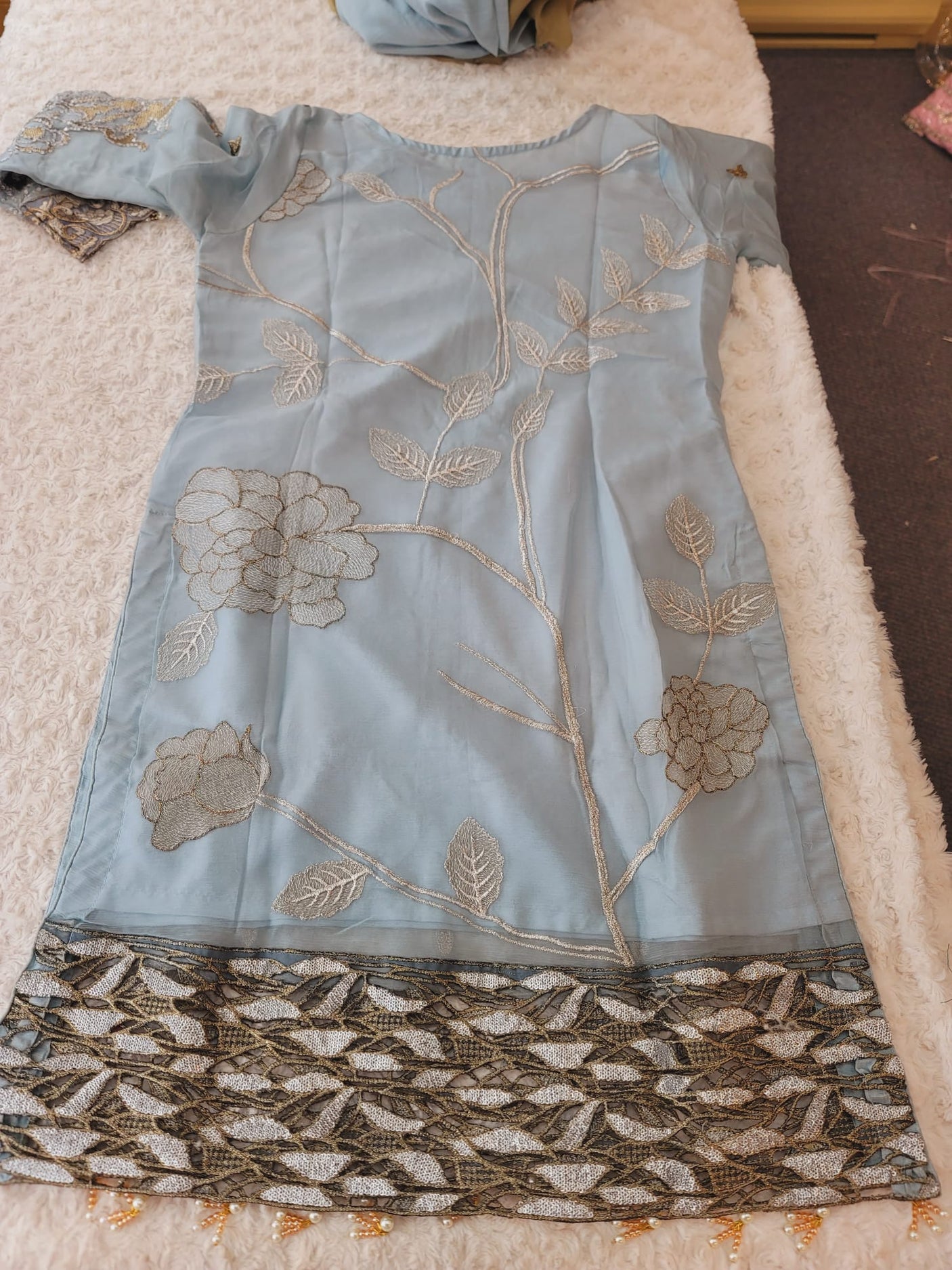 Pakistani Stitched Embroidery Party Wear Dresses Ready To Ship