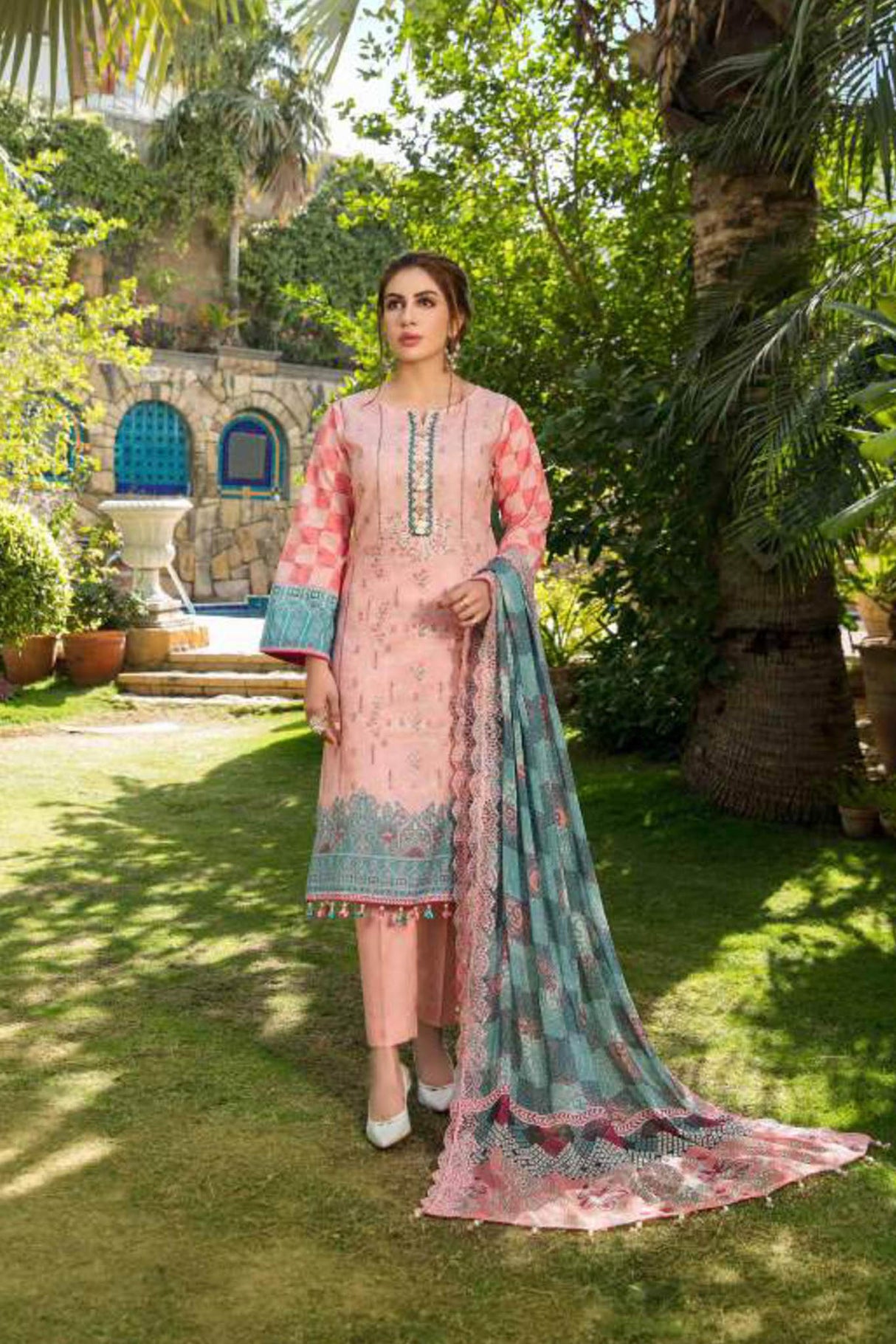 Jaan-E-Ada Digital Print and Embroidered Lawn Collection By Tawakkal 100% Original