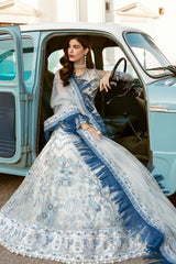 La Fuchsia By Afrozeh Embroidered Chiffon Suits