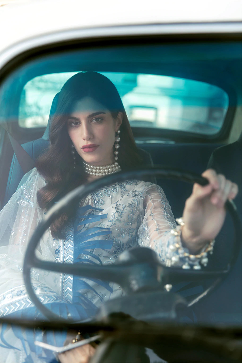 La Fuchsia By Afrozeh Embroidered Chiffon Suits