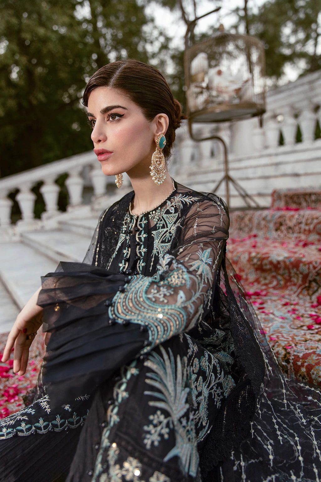 La Fuchsia By Afrozeh Embroidered Chiffon Suits