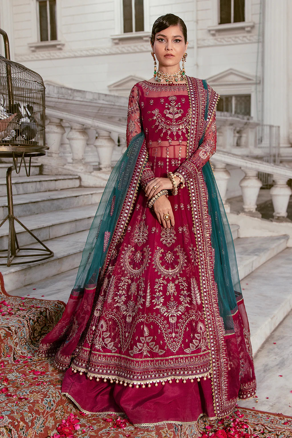 La Fuchsia By Afrozeh Embroidered Chiffon Suits