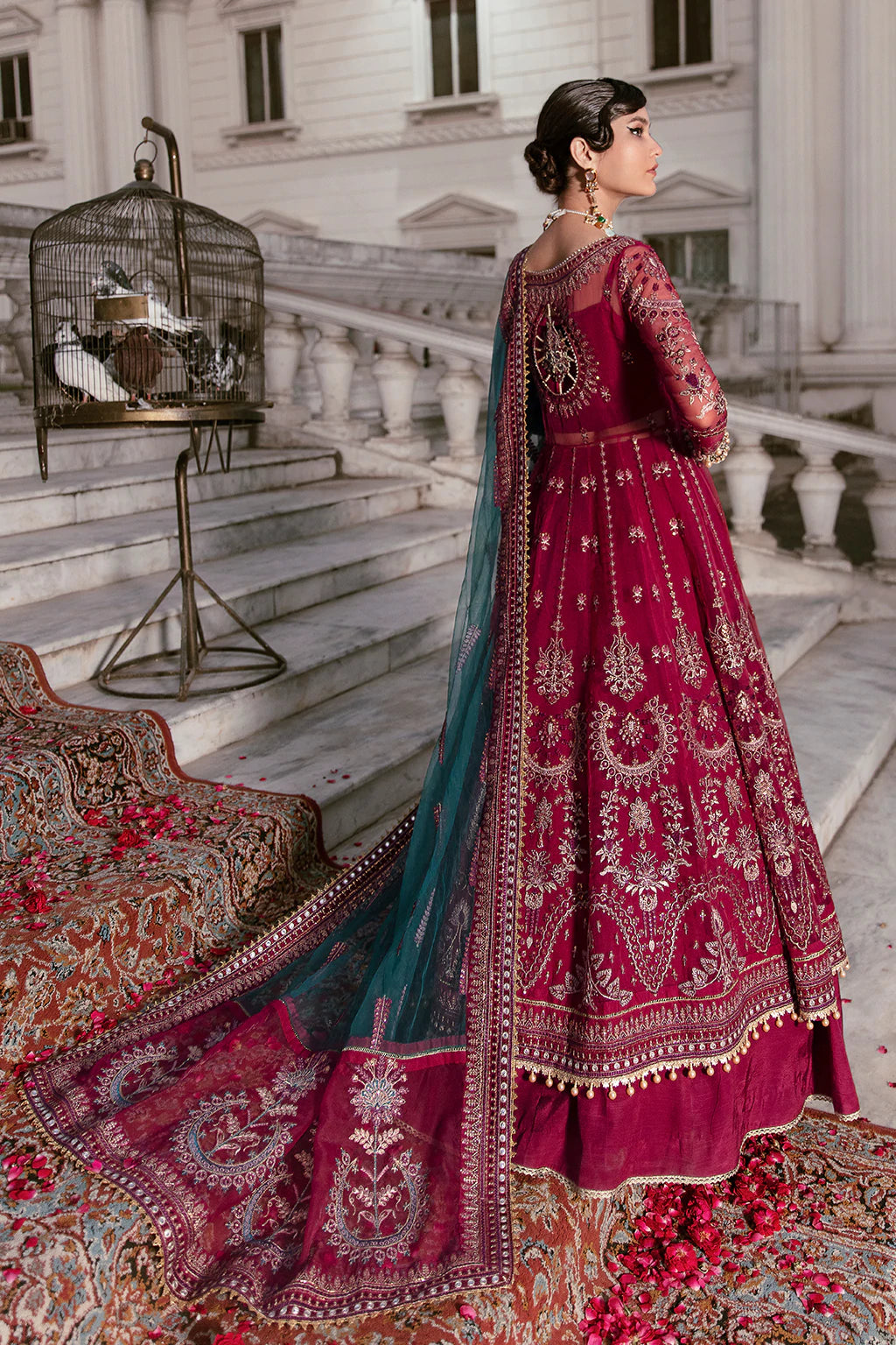 La Fuchsia By Afrozeh Embroidered Chiffon Suits