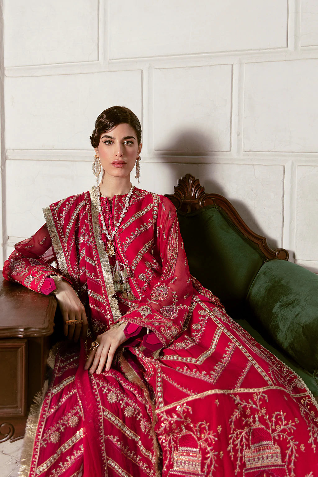 La Fuchsia By Afrozeh Embroidered Chiffon Suits