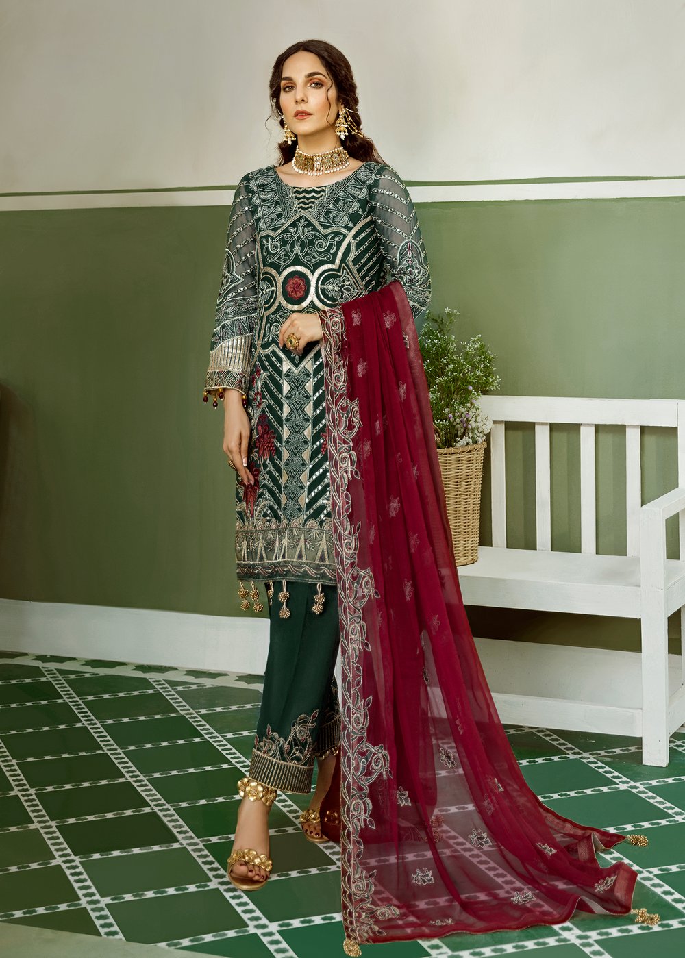 Akbar aslam Luxury Embroidered Chiffon Collection 2021 -100% Original Guaranteed