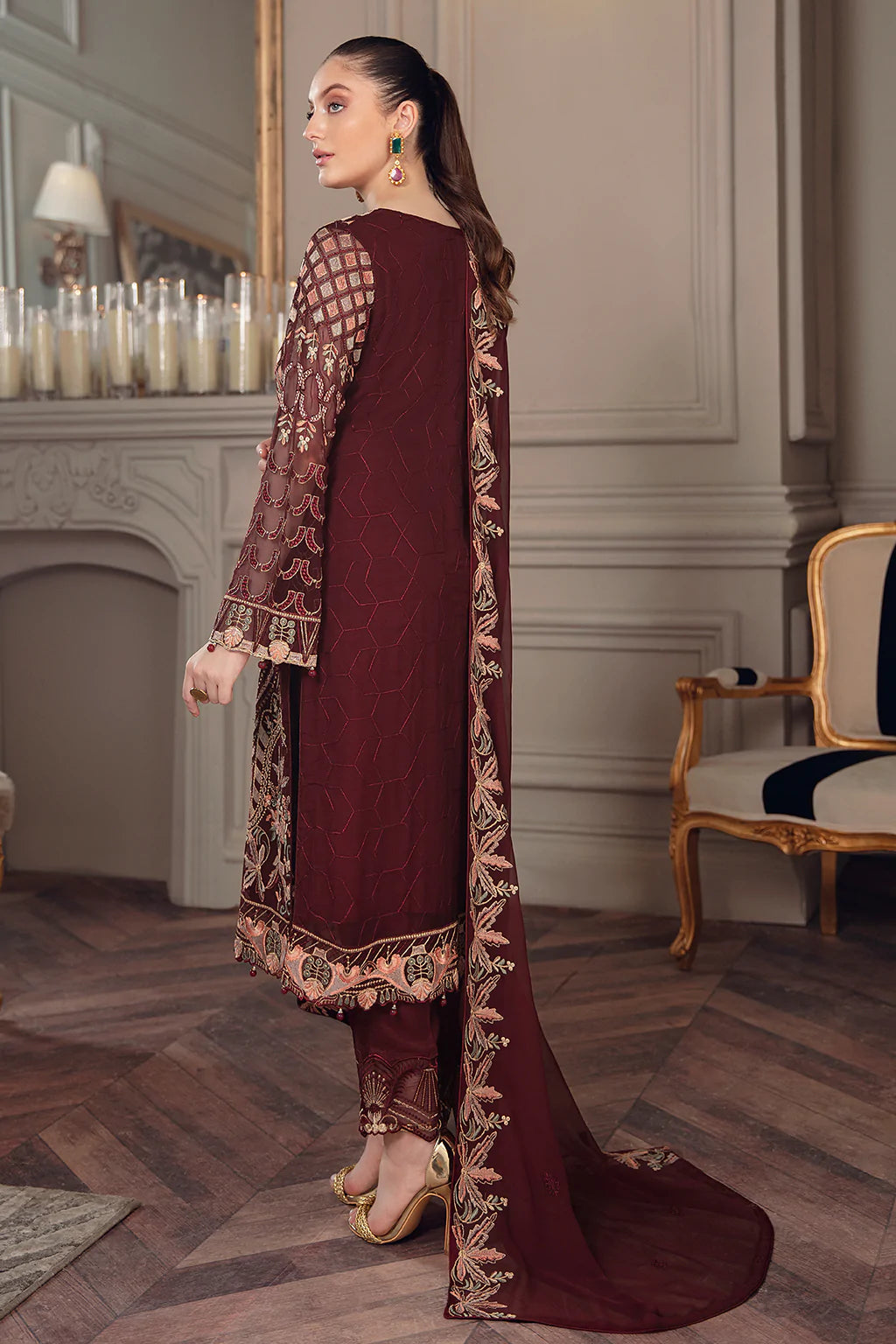 Chevron by Ramsha Luxury Chiffon Embroidered Collection