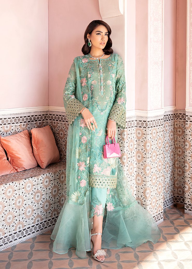 Afrozeh Luxury Chiffon Embroidered 2021 -100% Original Guaranteed