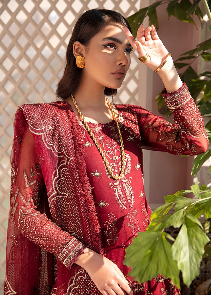 Afrozeh Luxury Chiffon Embroidered 2021 -100% Original Guaranteed