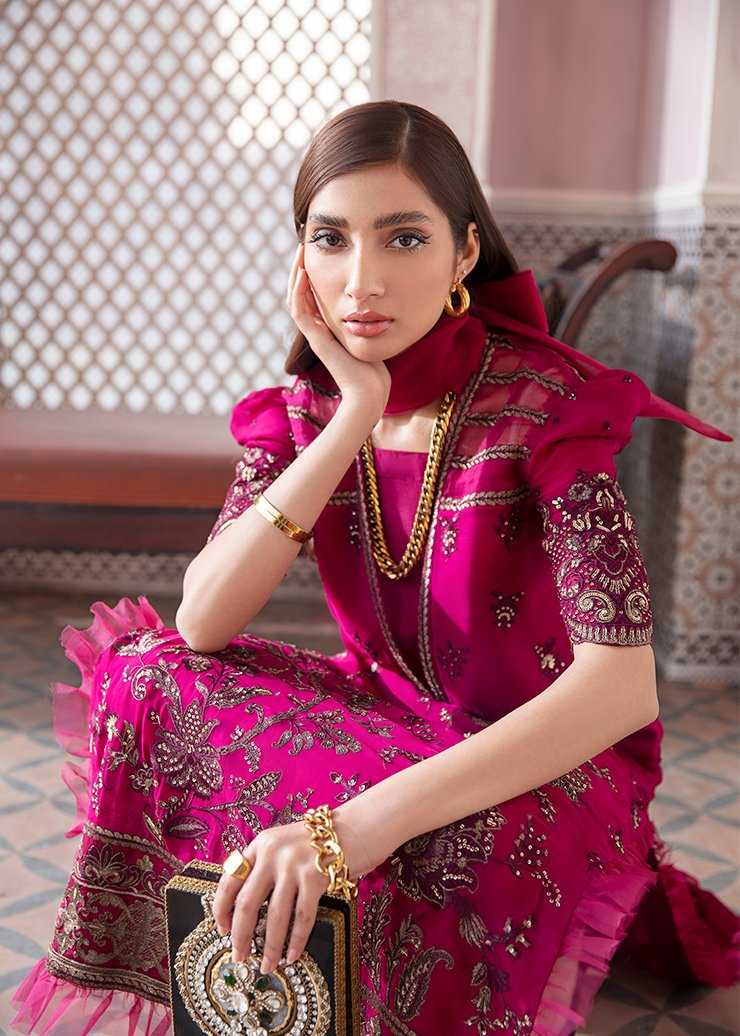 Afrozeh Luxury Chiffon Embroidered 2021 -100% Original Guaranteed