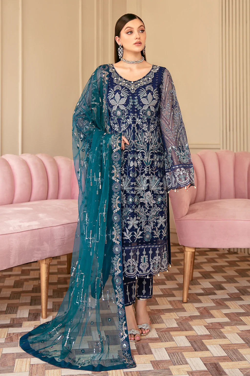 Minhal Embroidered Collection100% Original