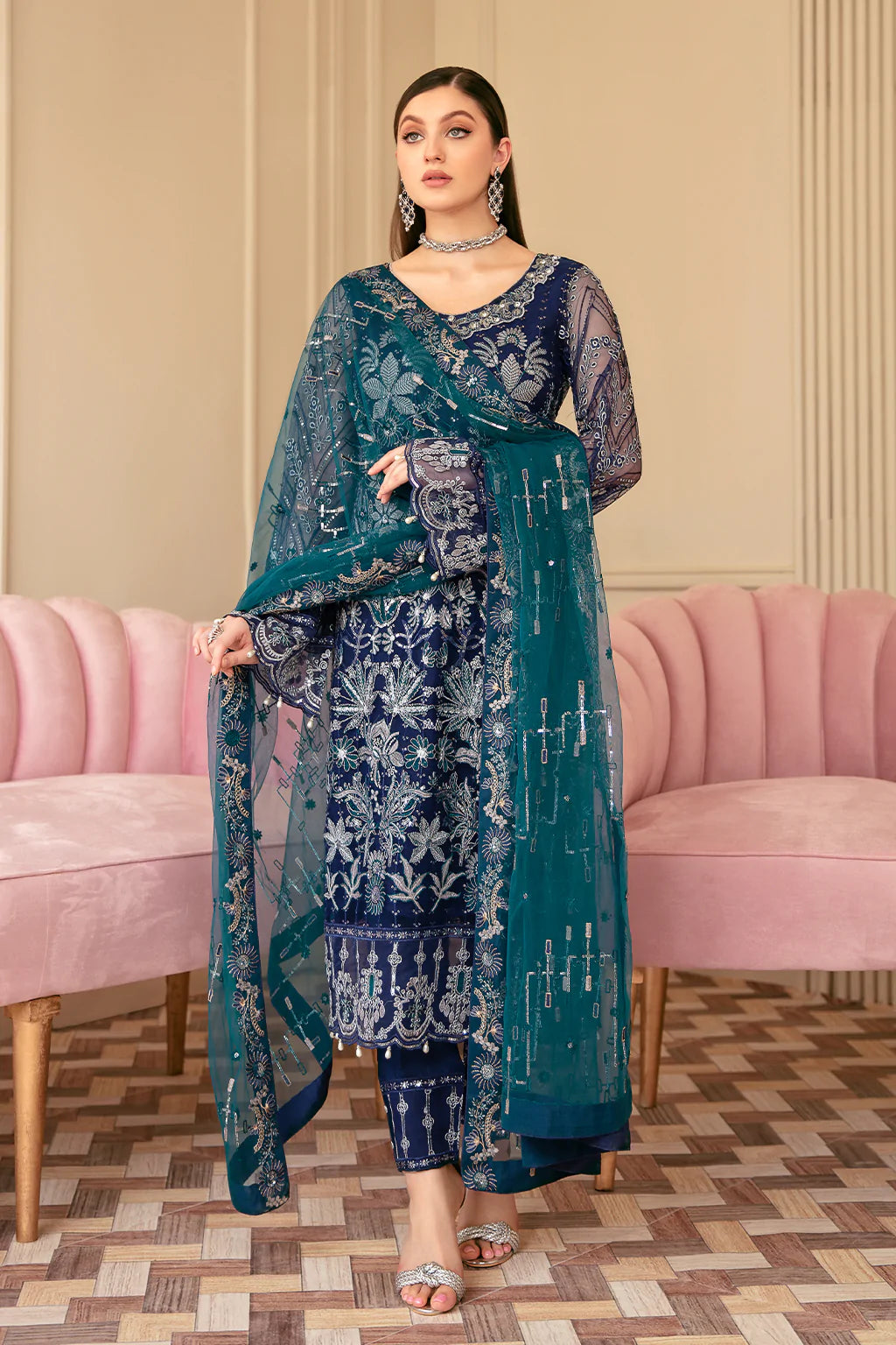 Minhal Embroidered Collection100% Original