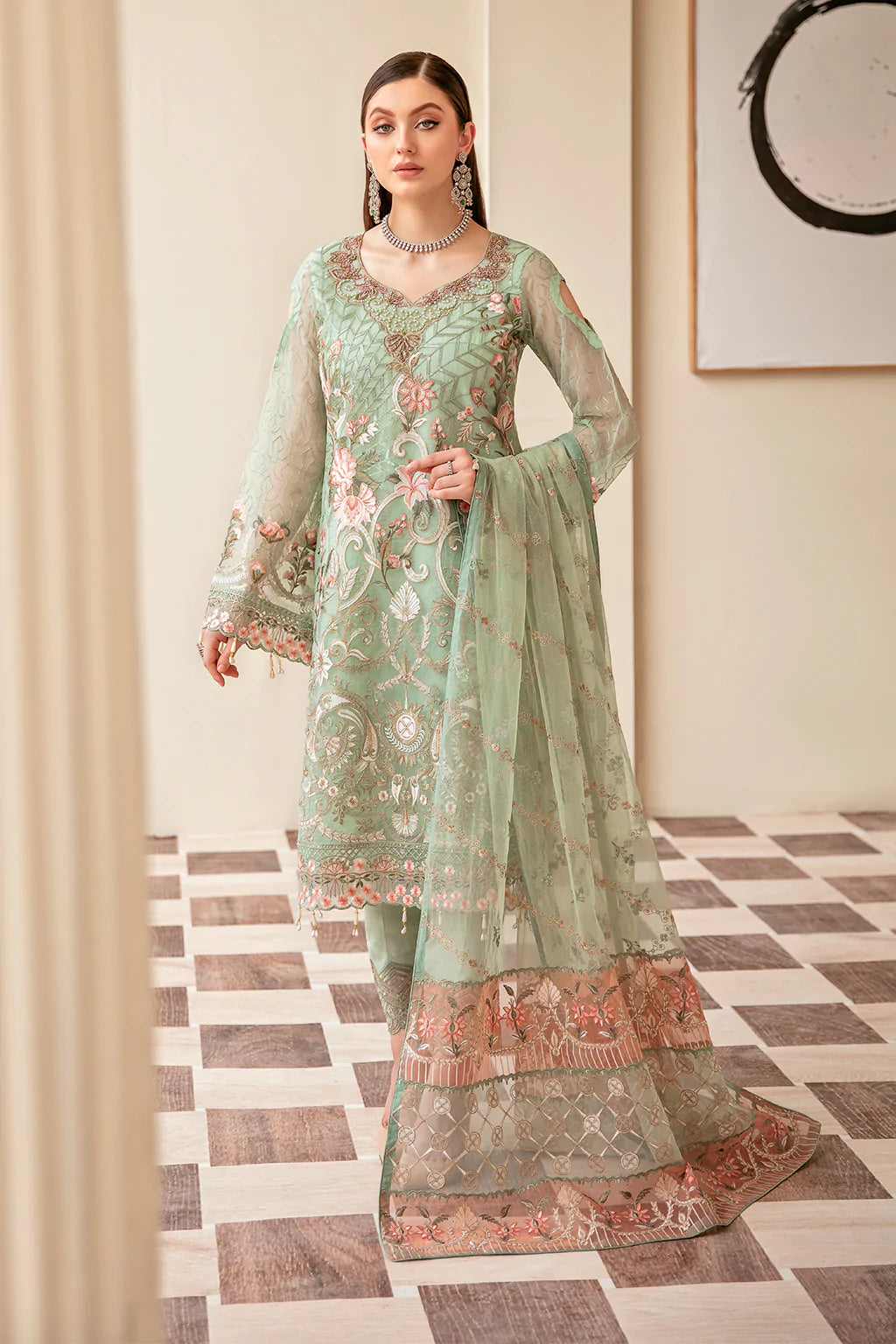 Minhal Embroidered Collection100% Original