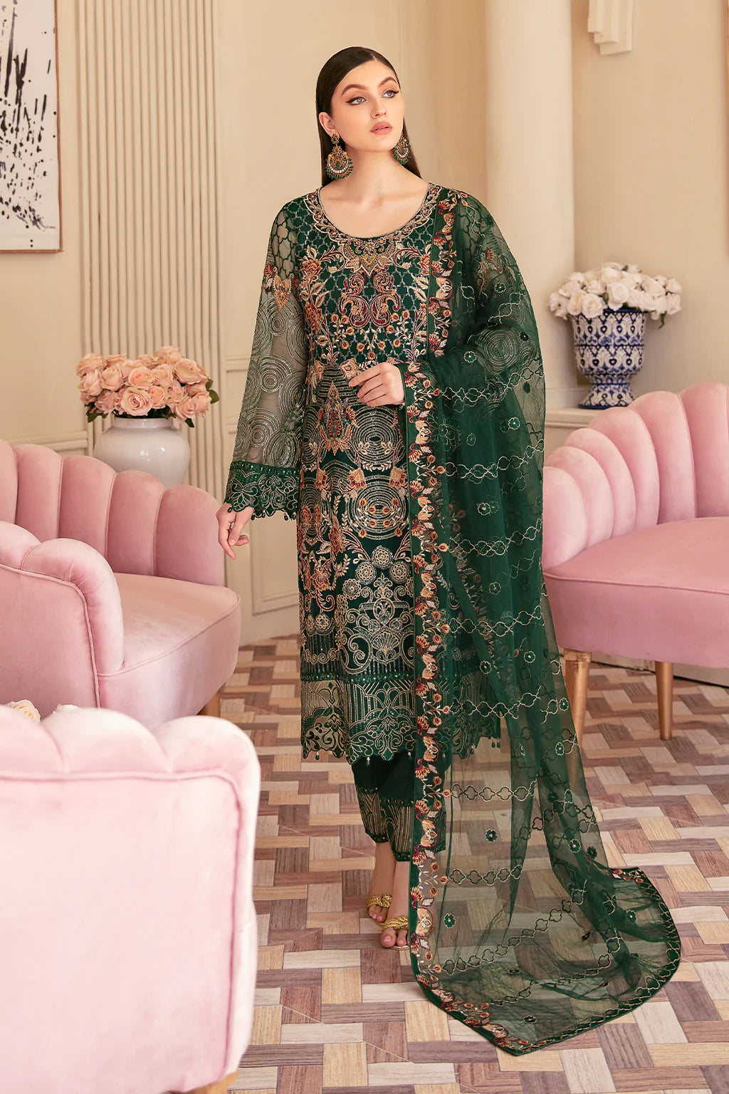 Minhal Embroidered Collection100% Original