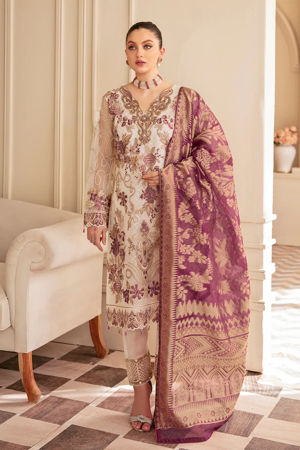 Minhal Embroidered Collection100% Original
