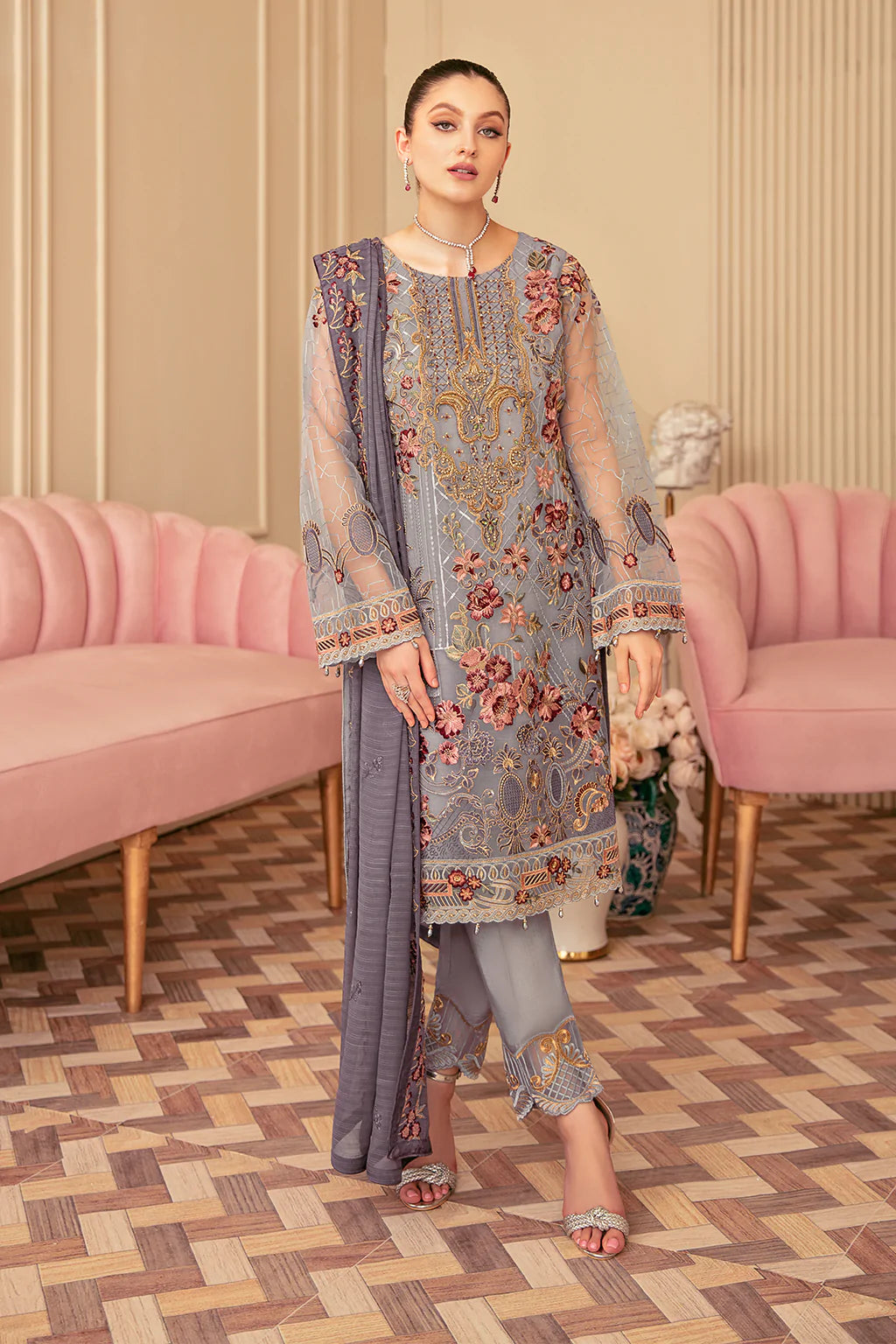 Minhal Embroidered Collection100% Original