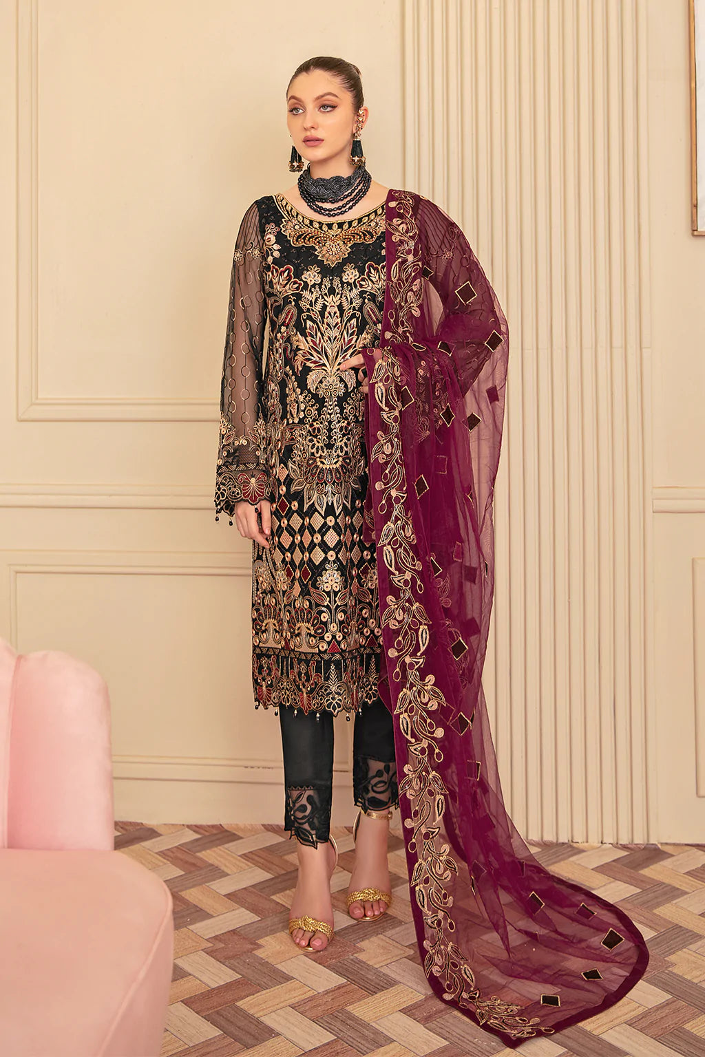 Minhal Embroidered Collection100% Original