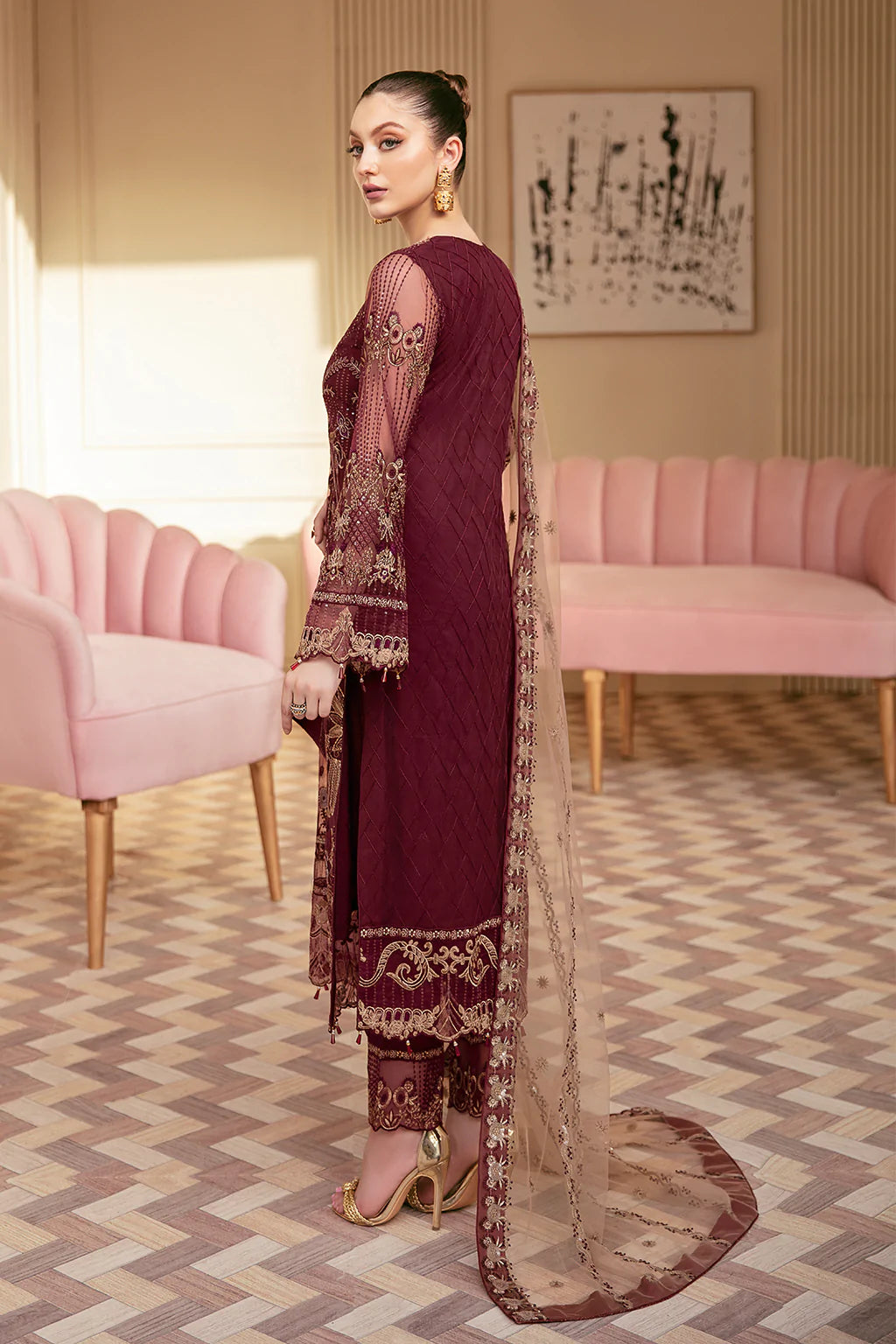 Minhal Embroidered Collection100% Original