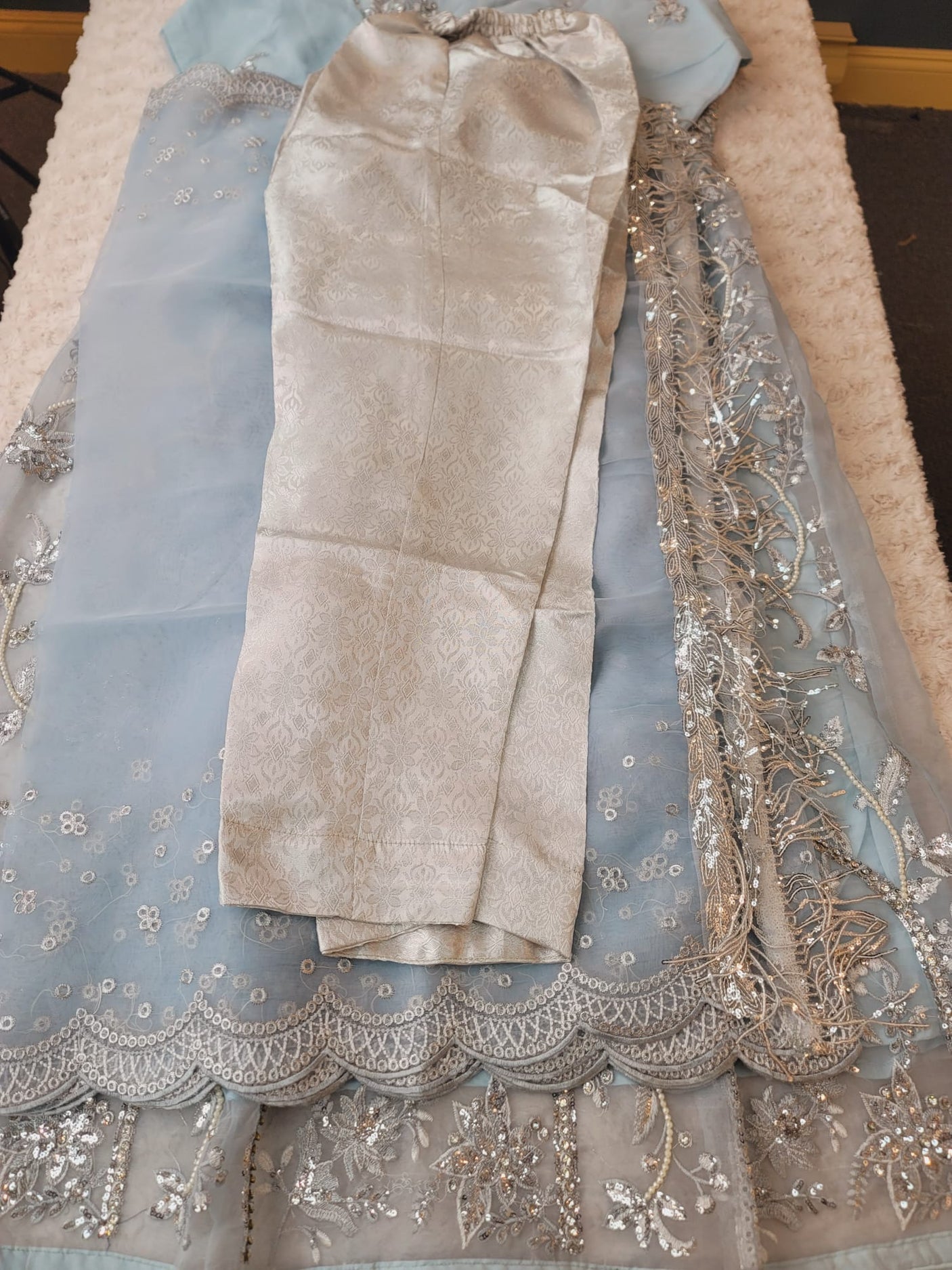 Pakistani Stitched Embroidery Party Wear Dresses Ready To Ship