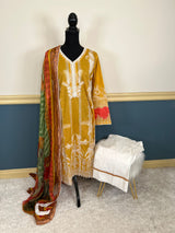 Pakistani Stitched Luxury Embroidered lawn Salwar kameez ready to ship