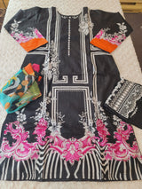 Pakistani Stitched lawn Embroidered Salwar kameez ready to ship