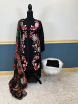 Luxury lawn with Silk dupatta- Ready To Ship