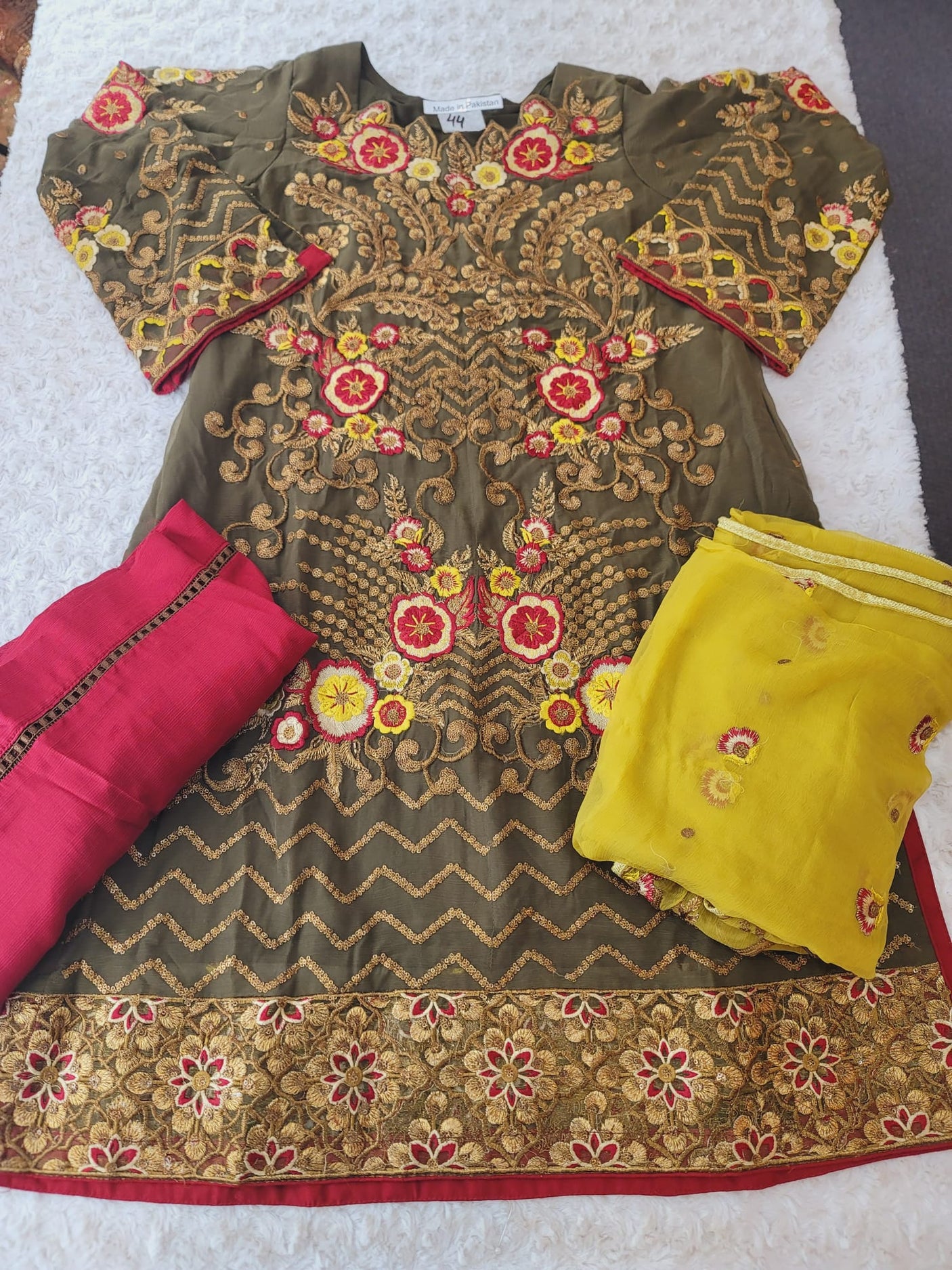 Pakistani Stitched Embroidery Party Wear Dresses Ready To Ship