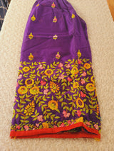 Free size silk phulkari salwer