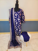 Pure Khaddi Georgette Banarasi Salwer Kamiz